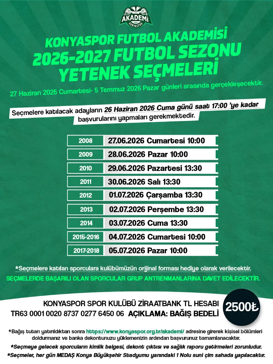 Futbol Akademisi Seçmeler